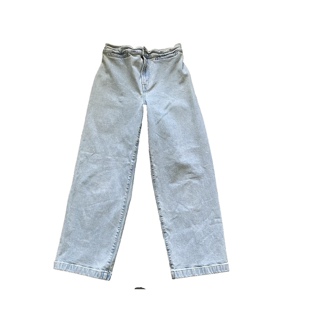 Madewell Emmett Wide Leg Jeans Womens Size 27 High Rise Cropped Light Wash Denim